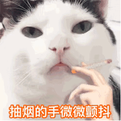 猫咪 抽烟 颤抖 搞笑 斗图