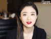 开心 张嘴 美女 激动