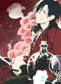 花朵 萤光 长发 酒杯