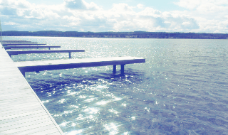 湖 水 自然 阳光 波光粼粼 美景