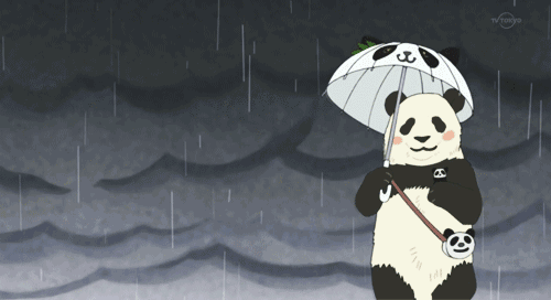 熊猫gif下雨gif雨伞gif可爱gif