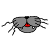 贴纸 猫咪嘴巴 吐舌头