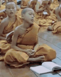 小和尚 别睡了 起来 念经了