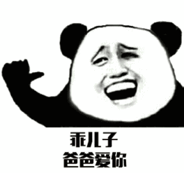 熊猫人 乖儿子 爸爸爱你 大笑