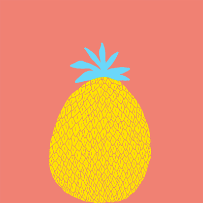 菠萝 pineapple 卡通 开心 happy
