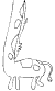 长颈鹿 动画 线条 黑白 走路 giraffe