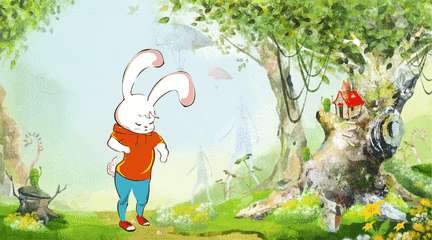 兔子 动物 宠物 卡通 跳舞 soogif soogif出品