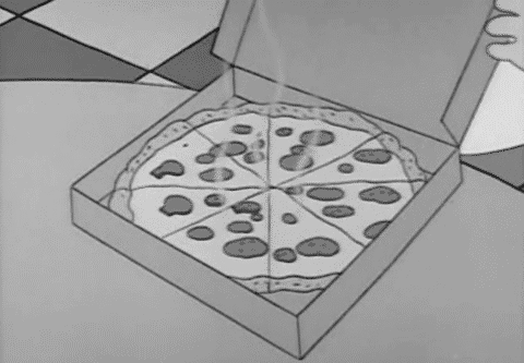 披萨 pizza food 黑白 美食
