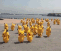 皮卡丘 可爱 黄色 海边