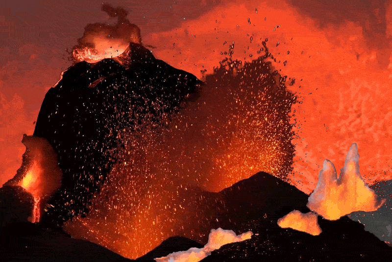 火山爆发 爆炸 火灾 景观