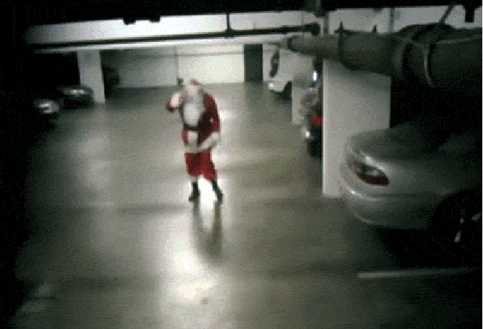 圣诞老人 汽车 喝醉 动态