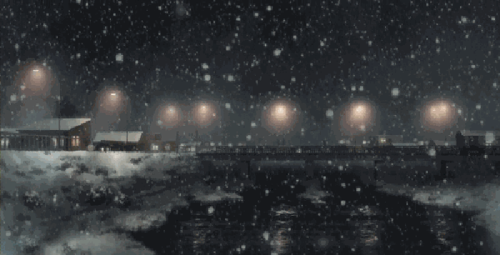 Cinemagraph 房子 夜景 下雪