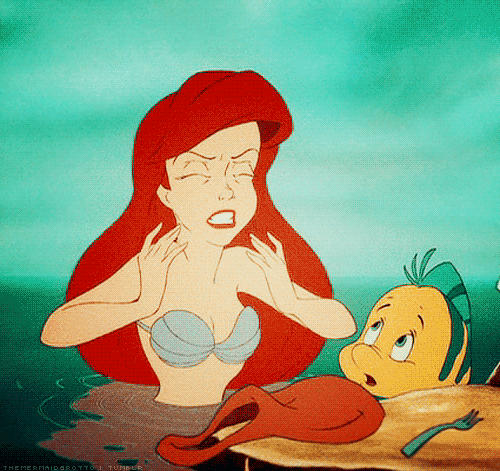 迪士尼 令人尴尬的 小美人鱼 挣扎