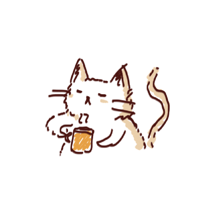 动漫 猫咪 喝水 可爱