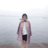 美女 海边 拍照 造型