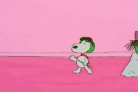 史努比 Snoopy 开心 再见