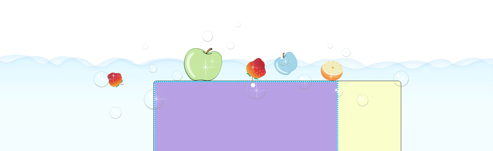 苹果 水果 水花 卡通