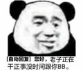 熊猫头 老子 正在干正事 没时间 跟你BB 斗图 搞笑 自动回复