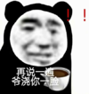 熊猫头 文字表情包 再说你一遍爷浇你一脸 搞笑 逗 魔性