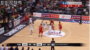篮球 亚锦赛 中国 韩国 周鹏 接球就投 三分球 得分王 超远距离投射 激烈对抗 劲爆体育