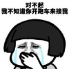 暴漫 文字表情包 对不起我不知道你开跑车来接我 搞笑 逗 魔性