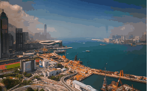 HONG&KONG&Time&Lapse 城市 延时摄影 旅游 晴天 港口 香港