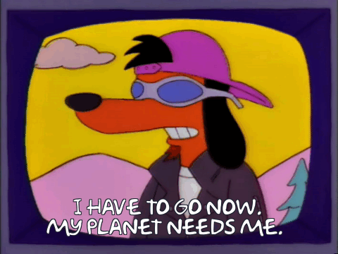 辛普森一家 电视 卡通 我现在得走了我的星球需要我