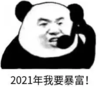 暴漫 文字表情包 2021年我要暴富 搞笑 逗 沙雕