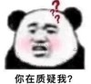 熊猫头 文字表情包 你在质疑我 搞笑 逗 魔性