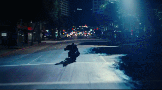 夜晚 街道 单车 灯光