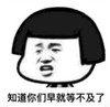暴漫 文字表情包 知道你们早就不等了 搞笑 逗 沙雕