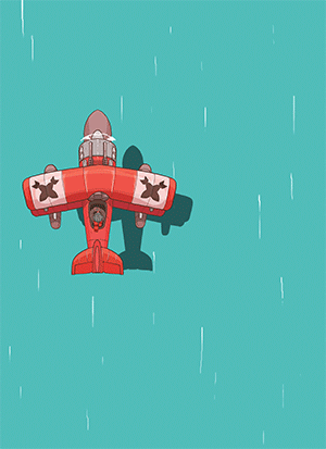 战斗机 红色 飘逸 风雨
