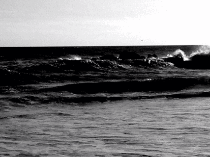 浪 waves nature 黑白