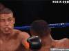 拳击 慢动作 摆拳 击中