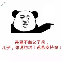 熊猫头 装逼 不离父子兵 爸爸支持你 你说的对  斗图 搞笑 猥琐