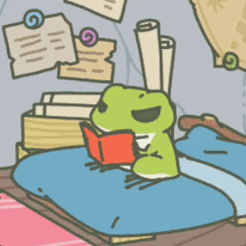 青蛙 看书 夸张 搞笑 可爱 打瞌睡