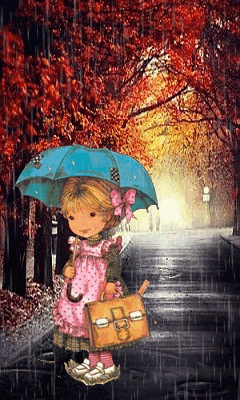 女孩 漂亮 雨伞 大树