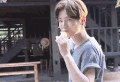 鹿晗 好吃 鹿小鼠 萌萌哒 午休吃货时间