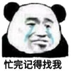 暴漫 熊猫头 忙完记得找我 可怜 搞怪 逗