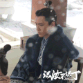 帅气 雪花 寒冷 等待