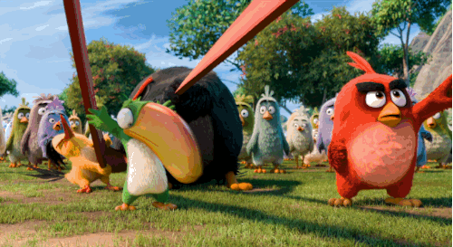 愤怒的小鸟 Angry Birds movie  发射 回旋 回力标 完美错过 差一点 钉板 上天 懵逼
