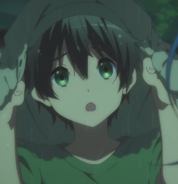 少女 下雨 说话 可爱