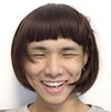 开心  笑容  表情包  微笑   素颜  蘑菇头