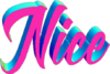 贴纸 字母 nice 漂亮 赞