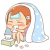 女孩 生病 擦鼻涕 可爱