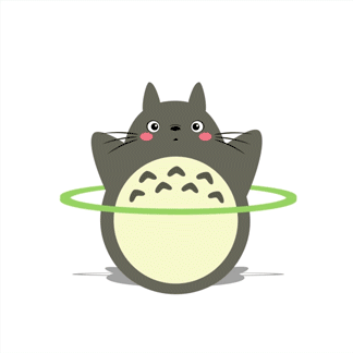 Totoro 动画 呼啦圈 锻炼 龙猫