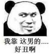 熊猫头 文字表情包 我靠这男的好丑啊 搞笑 沙雕 魔性