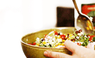 沙拉 勺子 营养 蔬菜 圣女果 拌匀