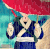 下雨 伞 长袍 红色