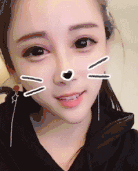 美女 笑容 大眼睛 胡须 可爱